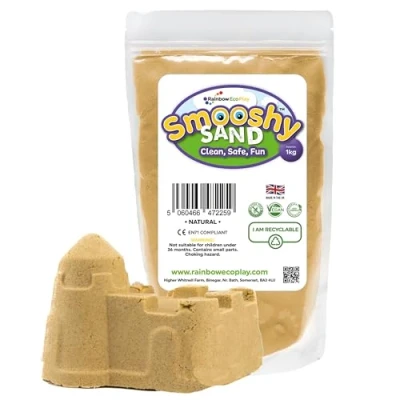 Image of Rainbow Eco Play Magic Sand Coloured for Kids Childrens Sensory Toys Natural Friendly Smooshy ASMR 1kg