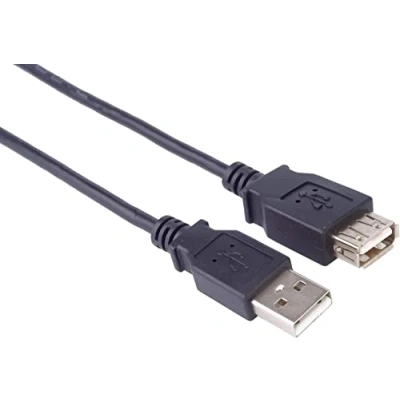 Image of PremiumCord USB 2.0 Extension Cable 20 cm, Data High Speed up to 480 Mbit/s, Charging Cable, Type A Female Male, 2x Shielded, Colour Black, Length cm