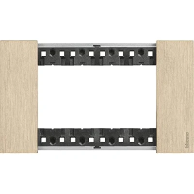 Image of Bticino KA4804ZW Living Now Plate 4 Modules Zamak Gold