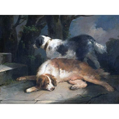 Image of Morland Setters Dogs Animals Painting Art Print Canvas Premium Wall Decor Poster Mural