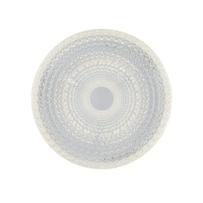 Image of UNIKA LED Patterned Glass Flush Ceiling Light White 1800lm CCT 29cm