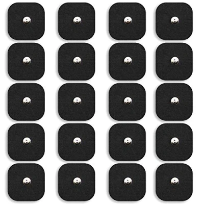 Image of Electrodes for Compex electrostimulators 20 Patches with 3.75mm Button Connection TENS EMS Size 5cm x