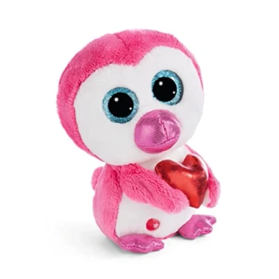 Image of NICI 49237 Cuddly GLUBSCHIS Penguin Bluma 15cm Pink Dangling Sustainable Made Plush, Cute Soft Toy to Cuddle and Play with, for Children &amp; Adults, Gift idea