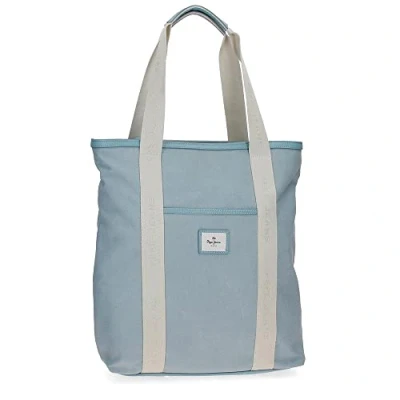 Image of Pepe Jeans Cora Shopper Bag Blue 35 x 40 12 cm Cotton