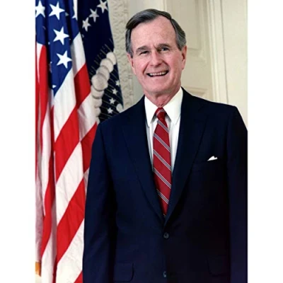 Image of Artery8 US President George Bush Senior Official Portrait Photo Large Wall Art Poster Print Thick Paper 18X24 Inch