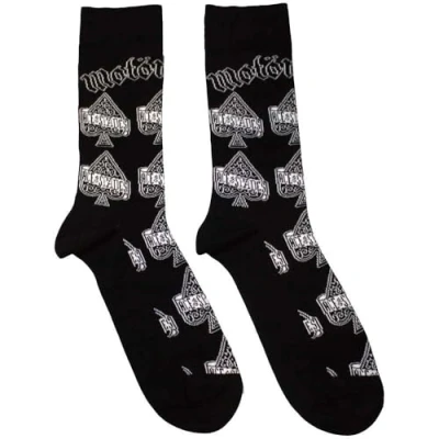 Image of Rock Off officially licensed products Motorhead Ace Of Spades Repeat Ankle Socks UK Size 7 11, black, M
