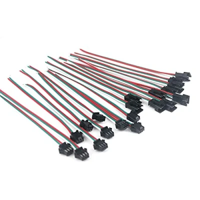 Image of Taikuwu 10Pair 3 pin JST SM Male Female Plug LED Connector Cable for WS2812B WS2812 WS2811 Strip Lamp with 15cm Long Wire