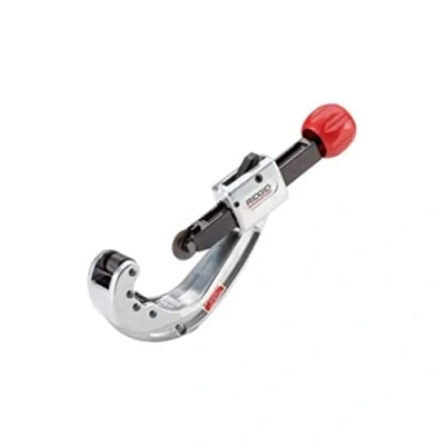 Image of RIDGID 36592 Model 153 P Quick Acting Tubing Cutter with Wheel for large diameter Plastic, PEX, PVC Pipe; 25 75 mm Capacity,Gray
