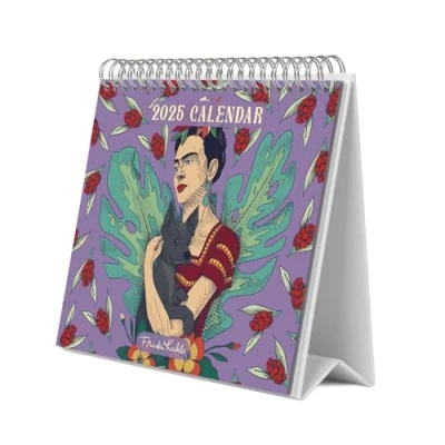 Image of Grupo Erik Desk Calendar 2025 Frida Kahlo 8 x 7 inches 20 17 cm 12 Month Planner, Desktop 2025, Gifts