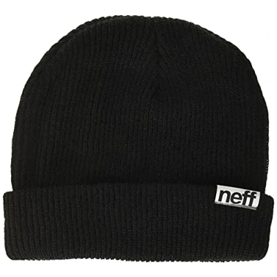 Image of Neff Fold Beanie Hat Black, One Size