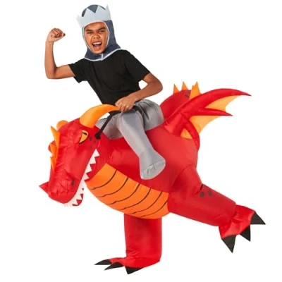 Image of Morph Costumes, Inflatable Dragon Costumes for Kids, Red Costume Rider Costume, Kids One Size