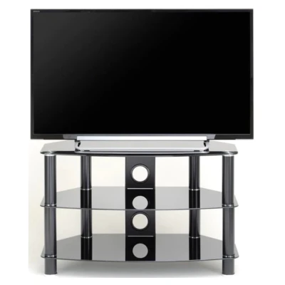 Image of C303C 800 3BB Vantage 3 Shelf Glass TV Stand