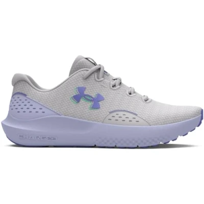 Image of Under Armour Women&#039;s Charged Surge 4 Running Shoe, (101) Halo Gray/Celeste/Starlight, 10