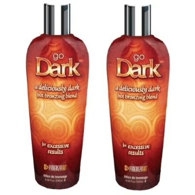 Image of 2 X SYNERGY TAN GO DARK HOT TANNING LOTION SUNBED CREAM