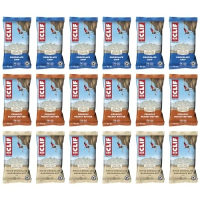 Image of CLIF Bar ENERGY Mixed Flavour Variety Pack x 18 bars Nutritional Source of Plant Based Protein 68g
