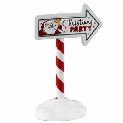 Image of Lemax 34093 Christmas Village Accessory: Party Sign