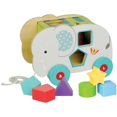 Image of Orange Tree Toys Jungle Elephant Shape Sorter Wooden Toy (FSC®)