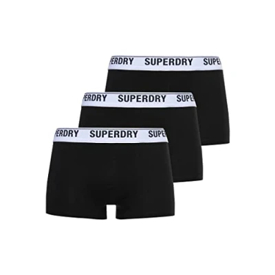 Image of Superdry Men&#039;s Trunk Multi Triple Pack, Black/Optic Black, S (Pack of 3)