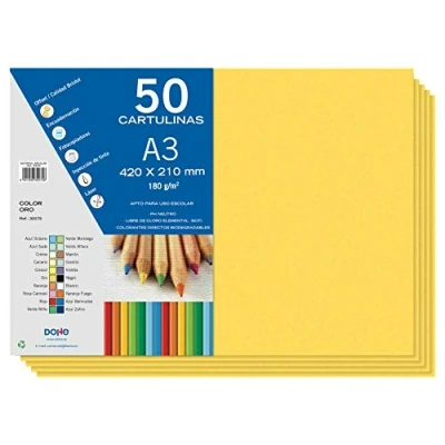 Image of Dohe Cardboard 50 Sheets in A3 Gold