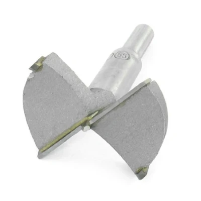 Image of sourcingmap Forstner Drill Bits 55mm, Tungsten Carbide Wood Hole Saw Auger Opener, Woodworking Hinge Drilling Boring Bit Cutter Cutting Tool (Silver Tone)