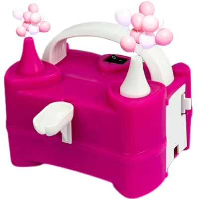 Image of Electric Balloon Pump, Portable Dual Nozzle Pump Inflator UK Plug 220 240V 600W, Inflatable Blower for Parties, Weddings, Birthdays, Events and Decorations
