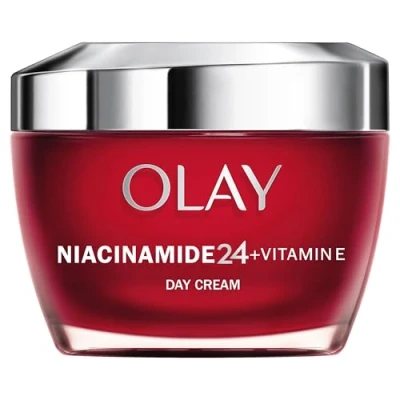 Image of Olay Niacinamide 24 + Vitamin E Moisturiser, Day Cream With 99 Percent Pure and 50ml