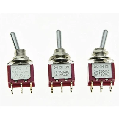 Image of SALECOM 3x DPDT 6 Pin 3 Position ON/ON/ON Guitar Mini Toggle Switch Car/Boat Switches