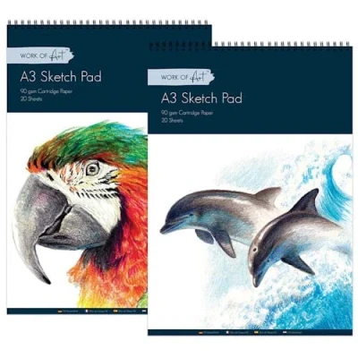 Image of A3 20 Sheets Sketch PAD Drawing Creative Crafts Art Supplied Fun