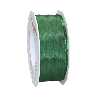 Image of Präsent Lyon Wired Taffeta Ribbon Evergreen 40 mm Width, 25 m Length