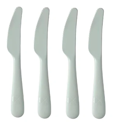 Image of Children Kids Baby Toddler Cutlery Set IKEA Kalas Replacements 4pcs Green Knifes BPA Free
