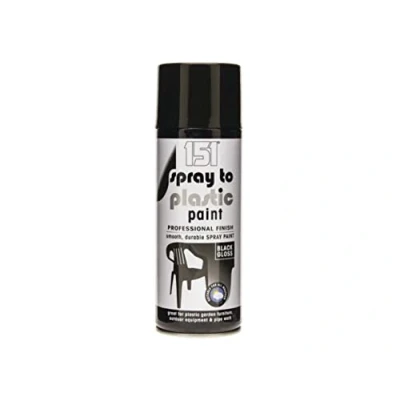 Image of Sconosciuto Spray to Plastic Paint Professional Finish Smooth Durable 400ml Gloss (Black)