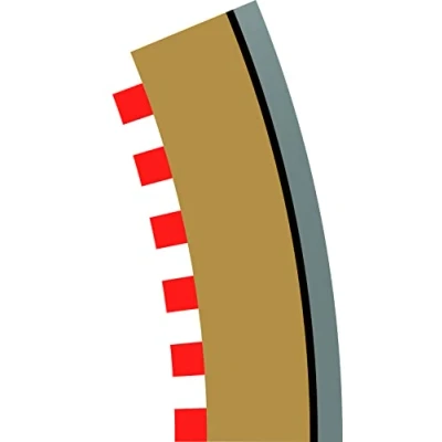Image of Scalextric C8239 Radius 2 Outer Border/Barrier 22.5 degree 1:32 Scale Accessory