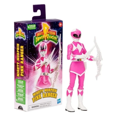 Image of Power Rangers Mighty Morphin 6 Inch Action Figure VHS Exclusive Pink Ranger