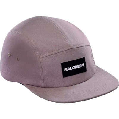 Image of Salomon Five Panel Unisex Cap, Trail Running, Hiking,Casual Style, Versatile Wear, and All day Comfort, Pink, One Size