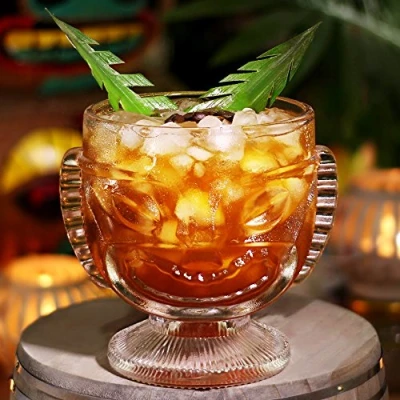 Image of Tiki Glass 14oz / 400ml 40cl Cocktail Glass, Novelty Hawaiian