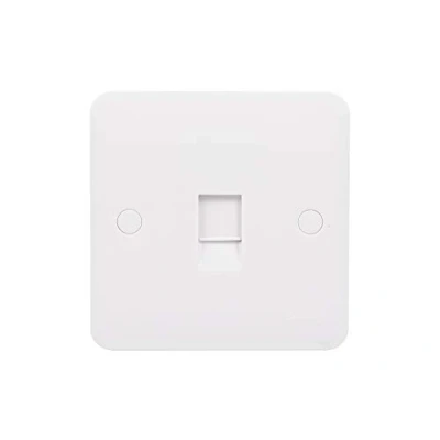 Image of Schneider Electric Lisse White Moulded Single Telephone Socket, RJ11, GGBL7051S,