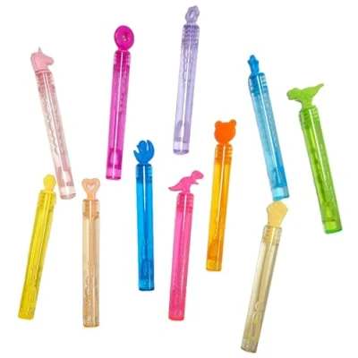 Image of 36 x Mini Bubble Wands Assorted Bubbles for Kids Childrens Birthday Party Bag Toys Wedding Favours Bulk Pack