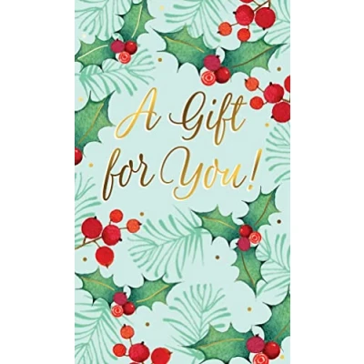 Image of A Gift for You! Holly Christmas Money Wallet Card Moneyholder Cards XMW120