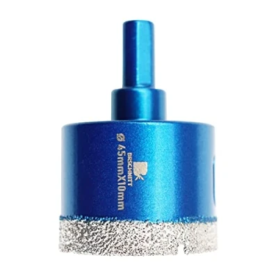 Image of Dry Diamond Core Drill Bit Set,BRSCHNITT 45mm Hole Saw with Triangle Shank for Porcelain Tile Ceramic Stone Granite Marble