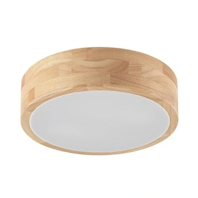 Image of Ceiling Light &#039;Tanju&#039; dimmable) in Brown Made of Wood for e.g. Living Room &amp; Dining (2 Sources, E27) from Lindby lamp, lamp