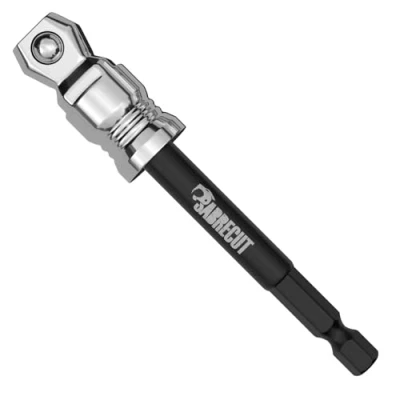 Image of 1 x SabreCut SCISA10012 95mm 15 Degree Tilt Socket Adapter 1/4&quot; HEX to 1/2&quot; Square Drive for Impact Drivers, Wrenches and Ratchets