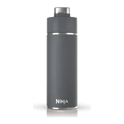 Image of Ninja Thirsti Water Bottle and Flask 530 ML With Leak Proof Lid, Designed For Carbonated, Hot &amp; Cold Drinks. Ideal Travel Sports, Triple Insulated, Stainless Steel Bottle, Grey, DW1801EUUKGY