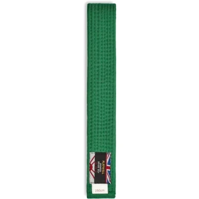 Image of Playwell Martial Arts Cotton Solid Coloured Grading Belt Green (280cm)