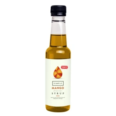 Image of Simply Sugar Free Mango Syrup, Low Calorie, Vegan &amp; Nut Flavoured Syrup for Coffee, Cocktails Baking (250ml)