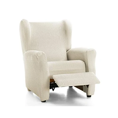 Image of Martina Home Armchair Cover, Fabric, Ivory White, Relax