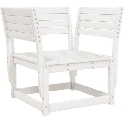 Image of vidaXL Garden Chair White Solid Wood Pine