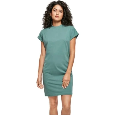Image of Urban Classics CUT ON Sleeve TEE Jersey dress, Women&#039;s, Size: Medium, Paleleaf