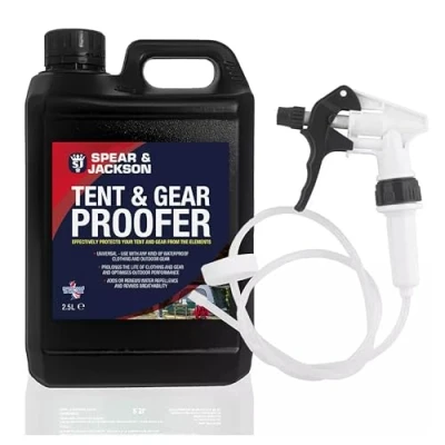 Image of Spear &amp; Jackson Tent and Gear Waterproof 2.5 Litre Spray Long Hose Trigger Effectively Protects Tents From The Elements