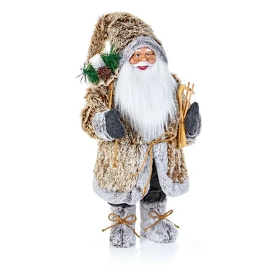 Image of Premier Alpine Santa Traditional Standing Father Christmas With Glasses Figurine 60cm