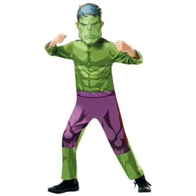 Image of Rubie&#039;s 6408929 10000 MARVEL AVENGERS Hulk Classic Child Costume, Boys, Multi, 9 10 Years